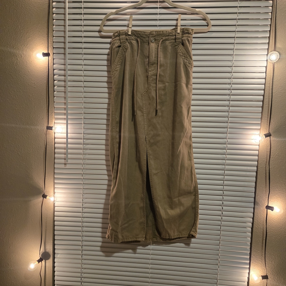 Women's Tan Maxi Skirt